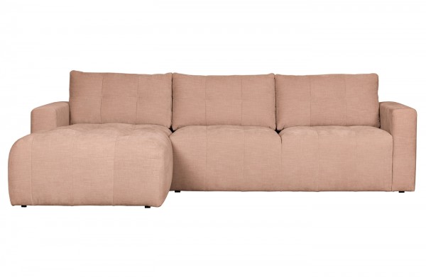 Longchair-Sofa Bar Links - Stoff Pink