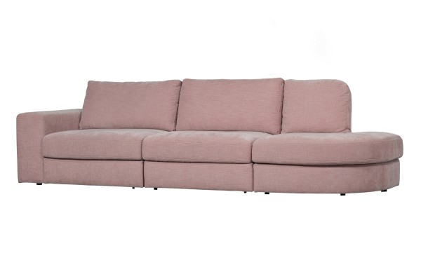 2,5 Sitzer Sofa Family Rechts - Stoff Pink